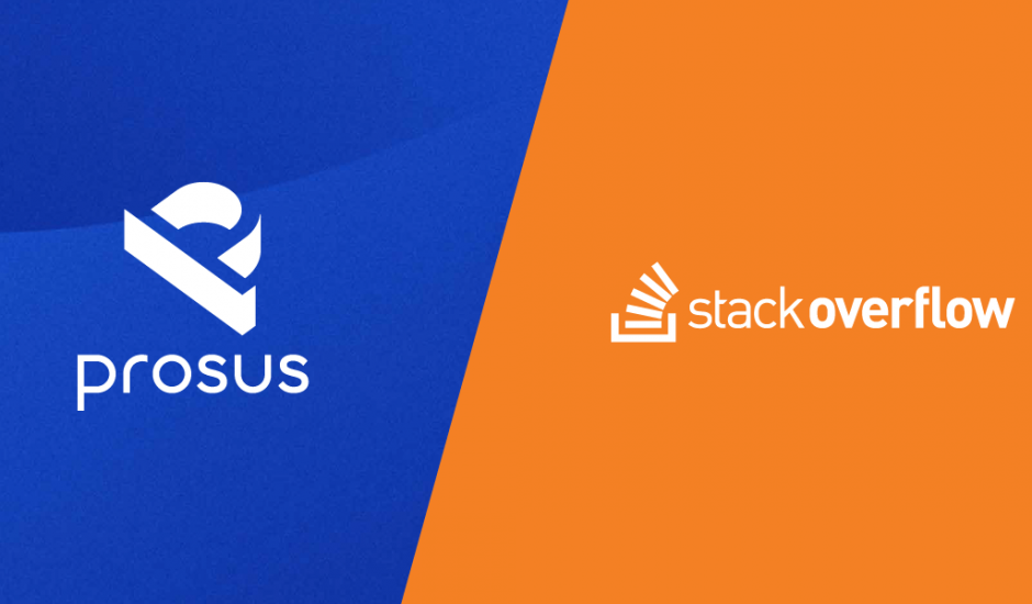 Les logos de Stack Overflow et Prosus.