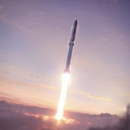 La fusée Starship en plein lancement