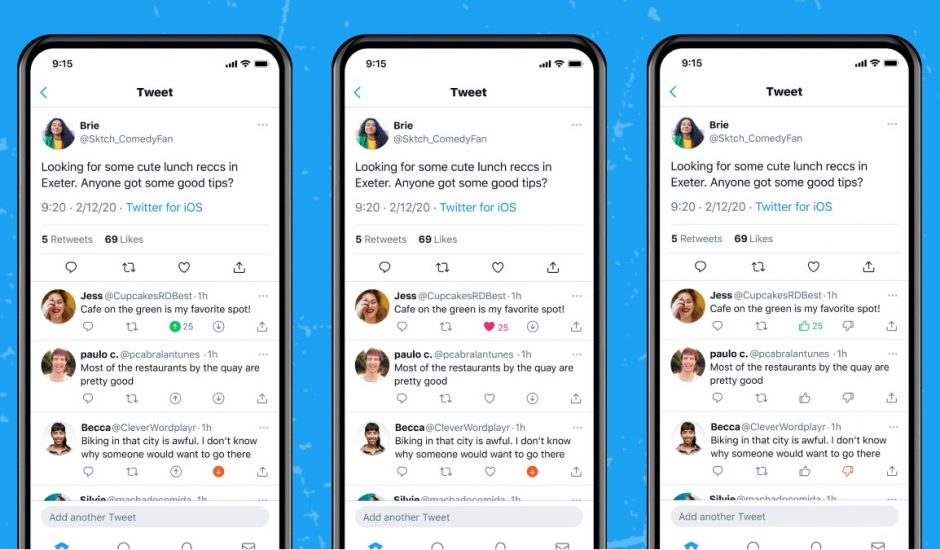 Comme Reddit, Twitter va intégrer un système de vote sur le réseau social.