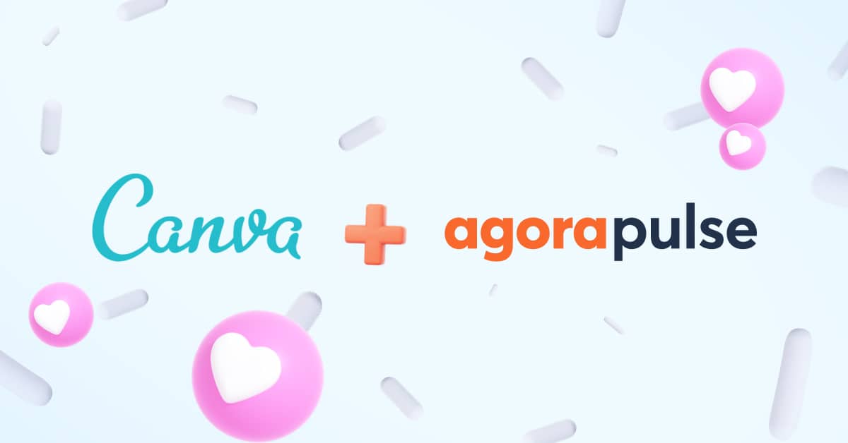 Illustration du partenariat entre Canva et Agorapulse