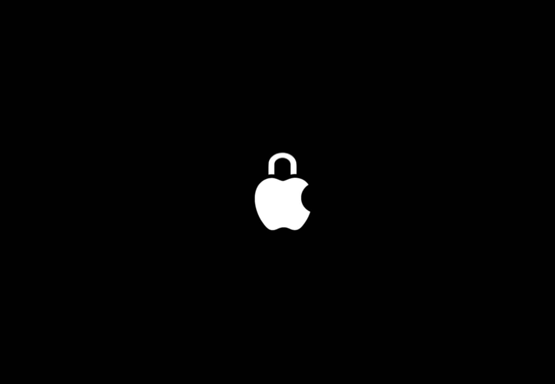 Image du logo apple sous forme de cadenas pour illustrer sa politique de confidentialité.