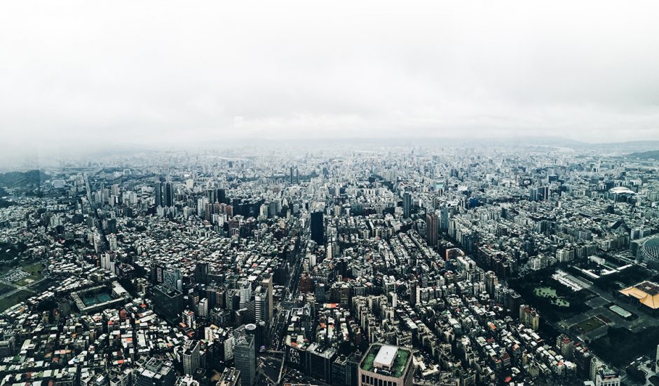 Vue aérienne de la ville de Taipei, capitale de Taïwan