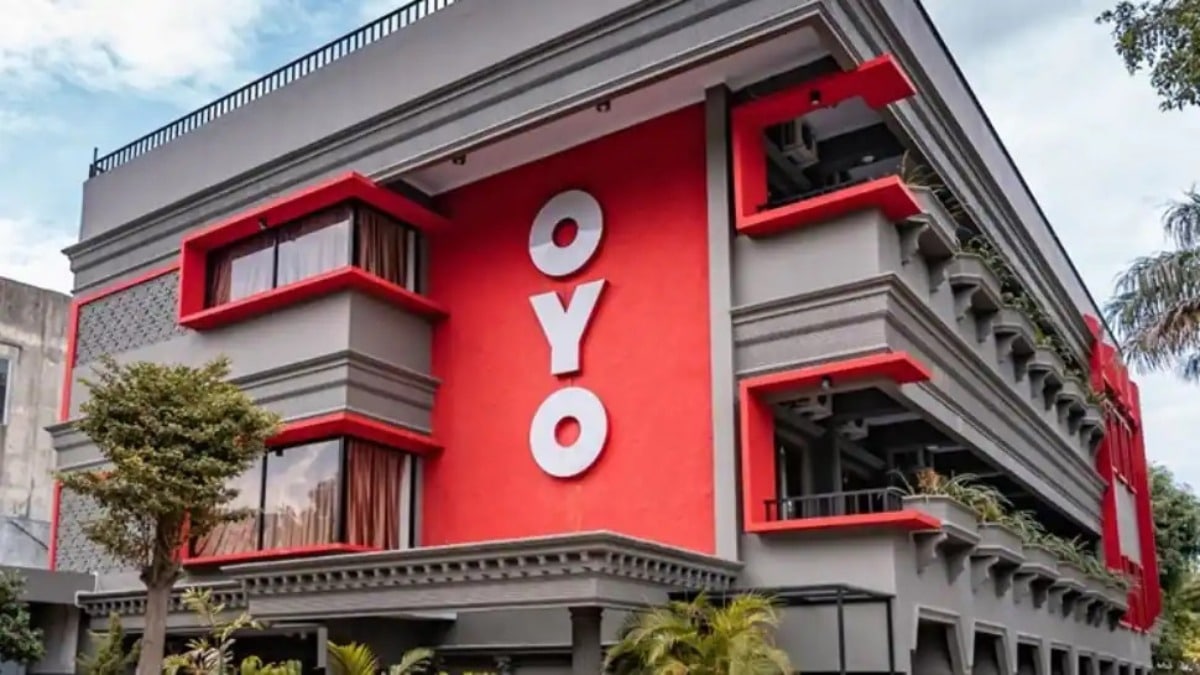 Facade d'un hôtel de la marque Oyo