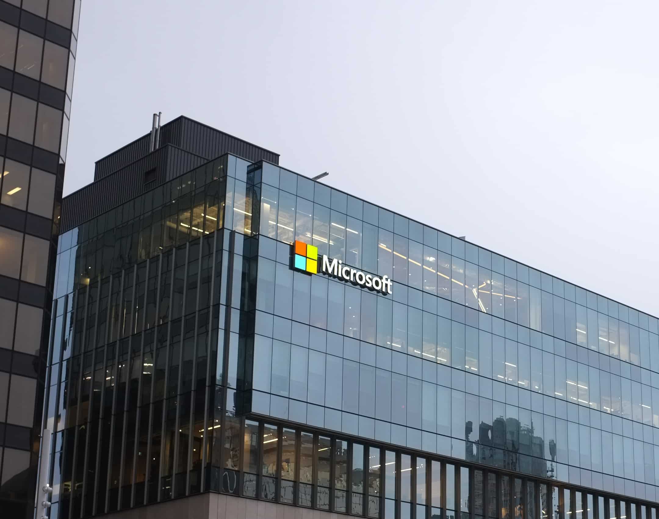 Photographie des bureaux de Microsoft.