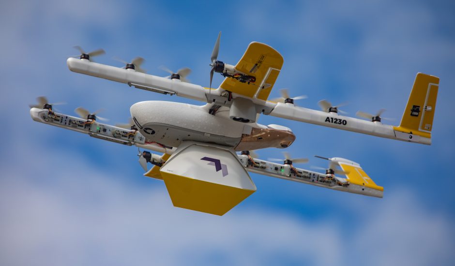 Drone utilisé par Wing pour son service de livraison.