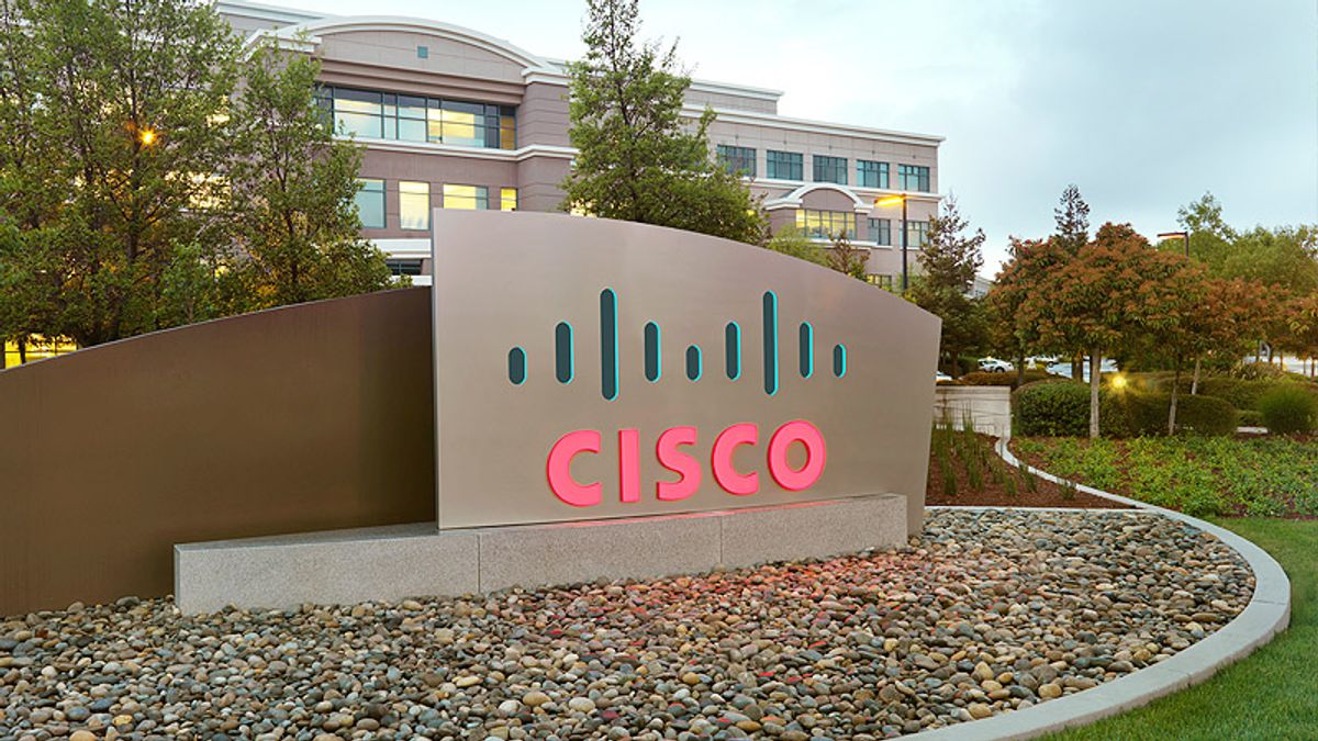 Logo Cisco devant son siège