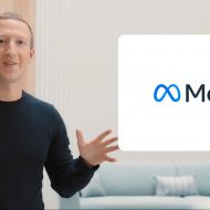 Mark Zuckerberg présentant le nouveau nom et logo de son entreprise appelée Meta