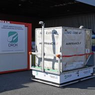 Un transporteur de bagages autonome de la société Orok