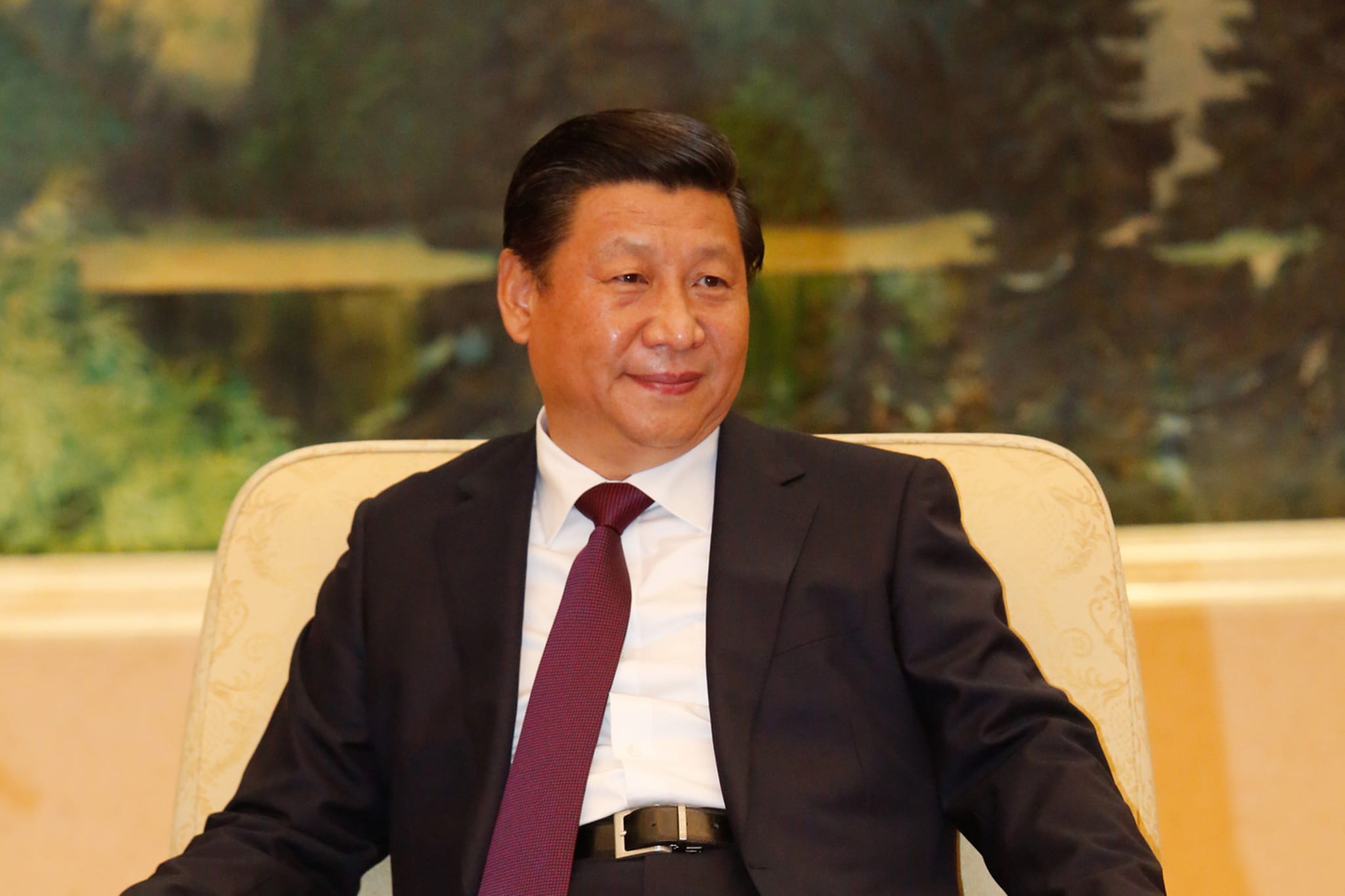 Xi Jinping on an armchair
