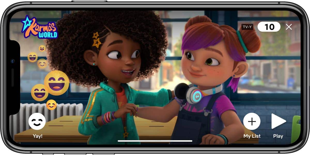 La nouvelle fonctionnalité "Kids Clip" sur un téléphone mobilede Netflix