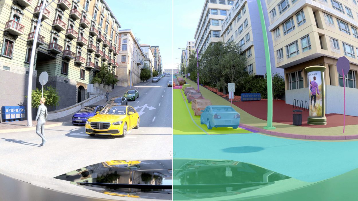 Autonomous driving simulation in Nvidia Omniverse