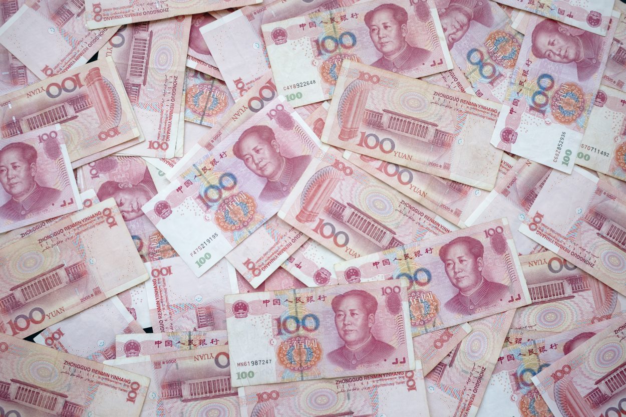 Des billets de 100 yuans. 