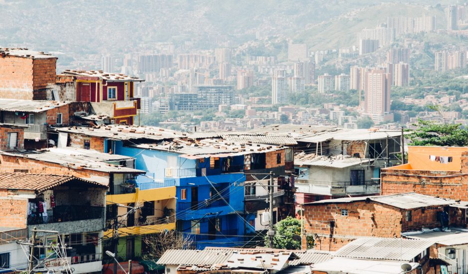 Des bidonvilles en Colombie.
