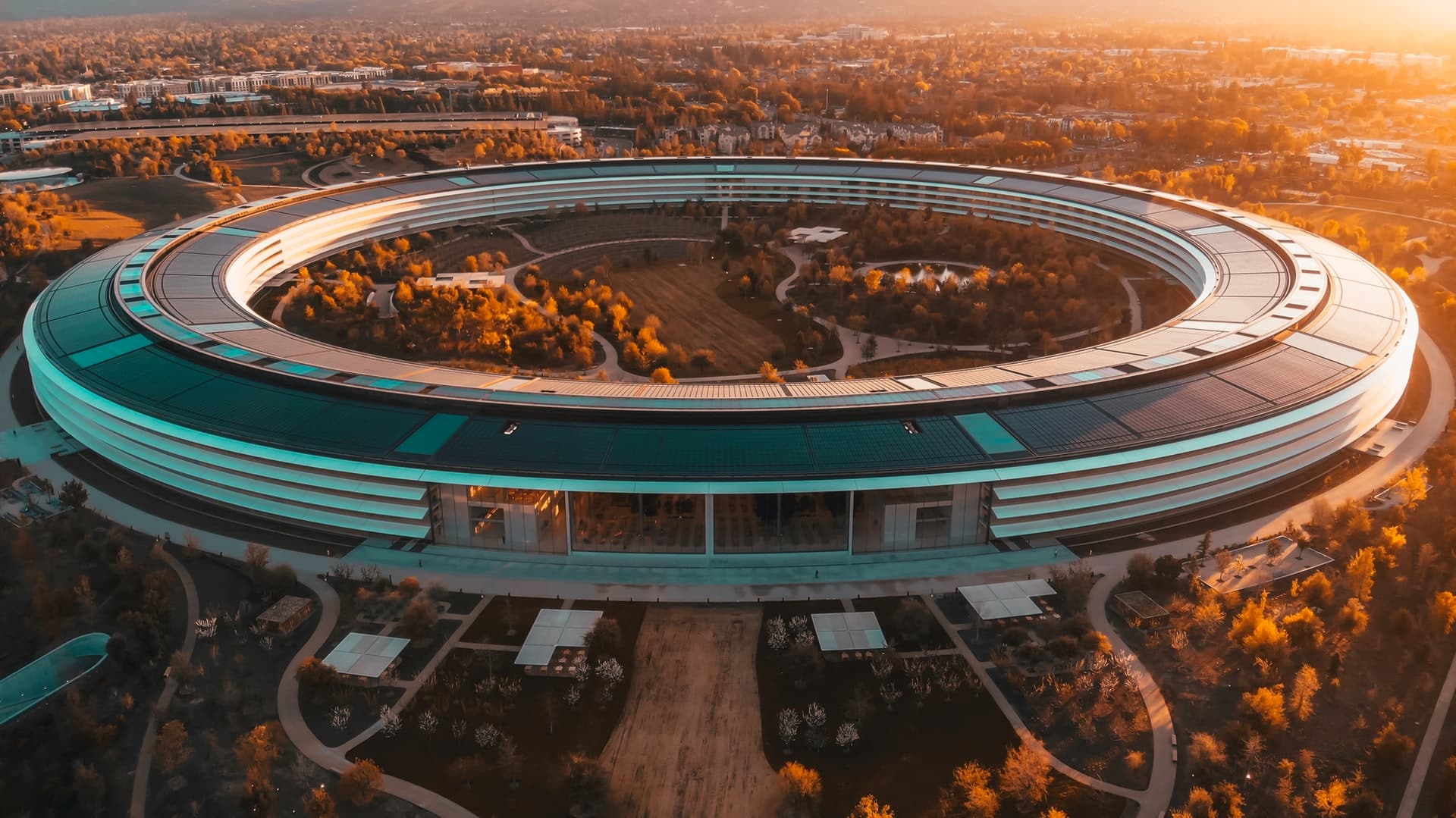 les bureaux Apple Park d'Apple dans la Silicon Valley