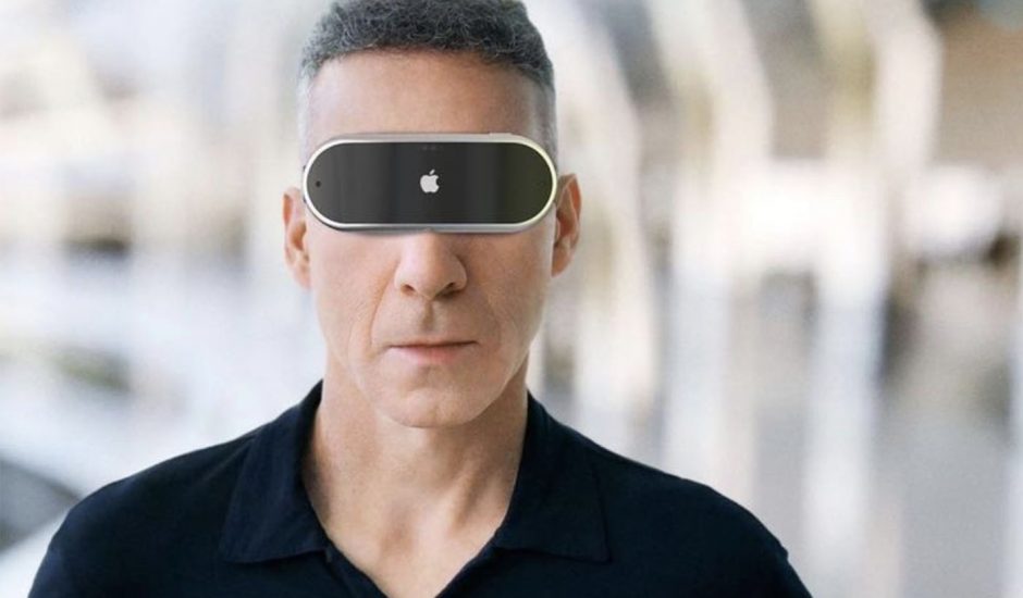 Aperçu d'un casque de réalité mixte d'Apple.