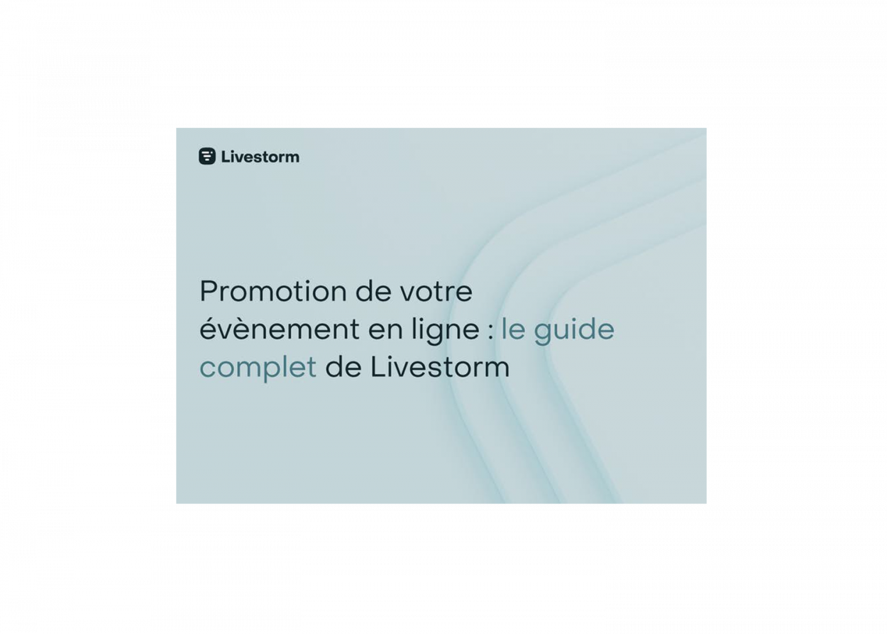 guide de promotion des événement édité par Livestorm