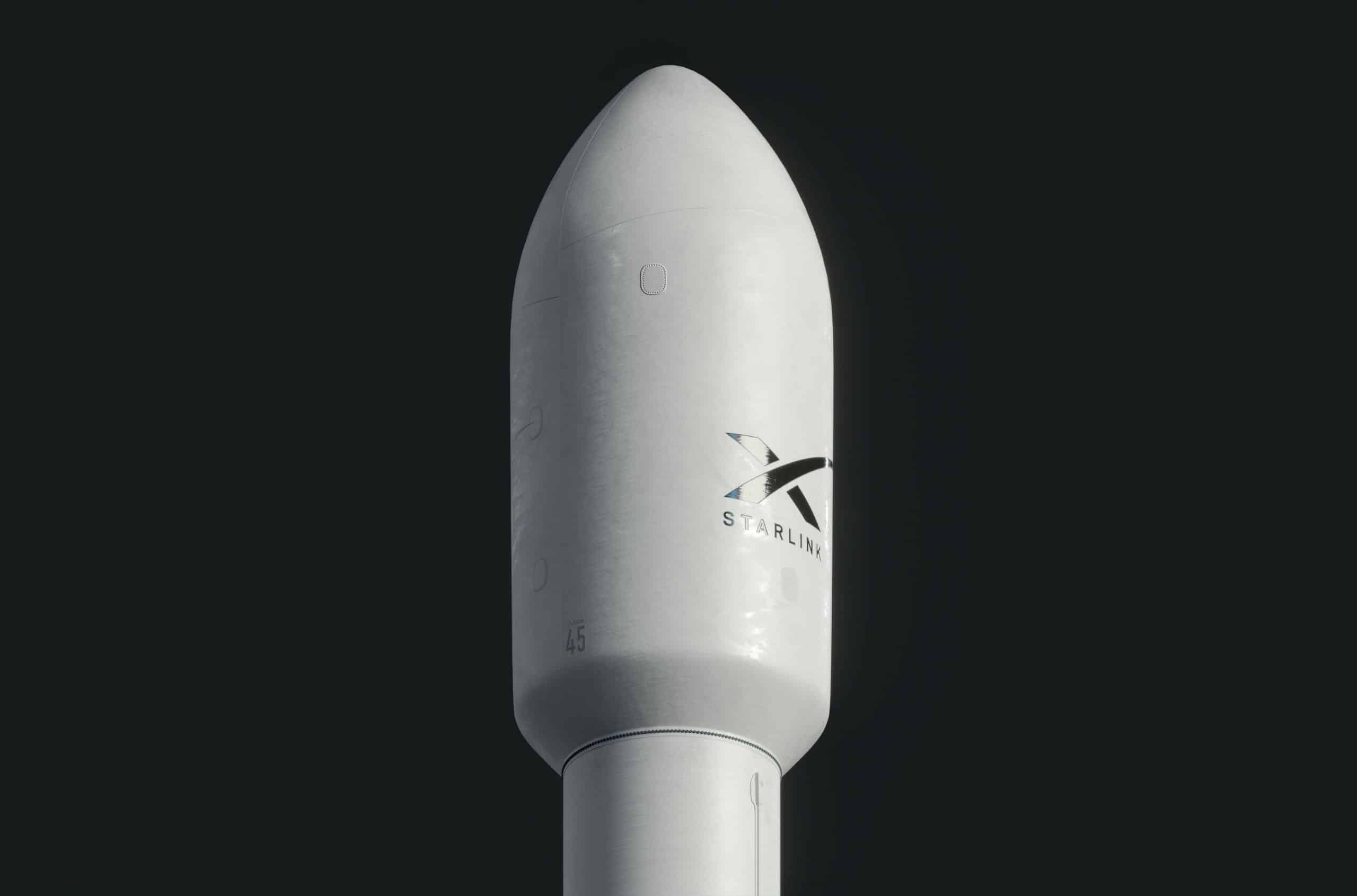 Le haut d'une fusée Falcon 9 de SpaceX.