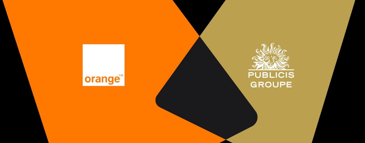 Les logos d'Orange et Publicis Groupe