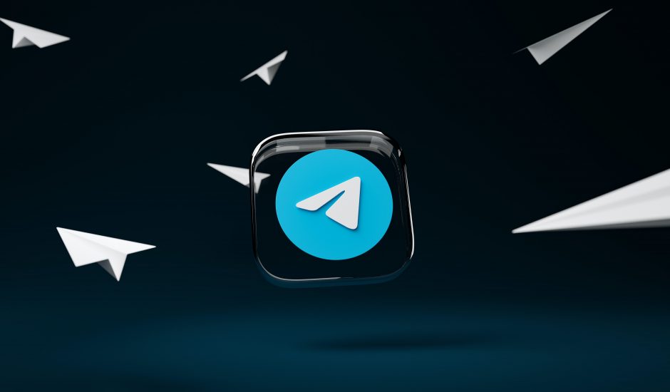 Illustration du logo de Telegram.