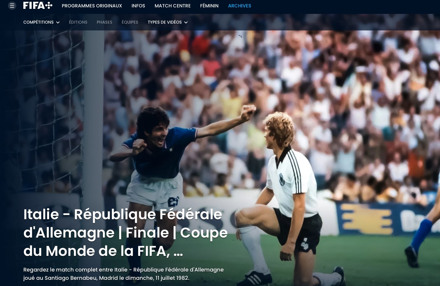 Archive proposée par FIFA+