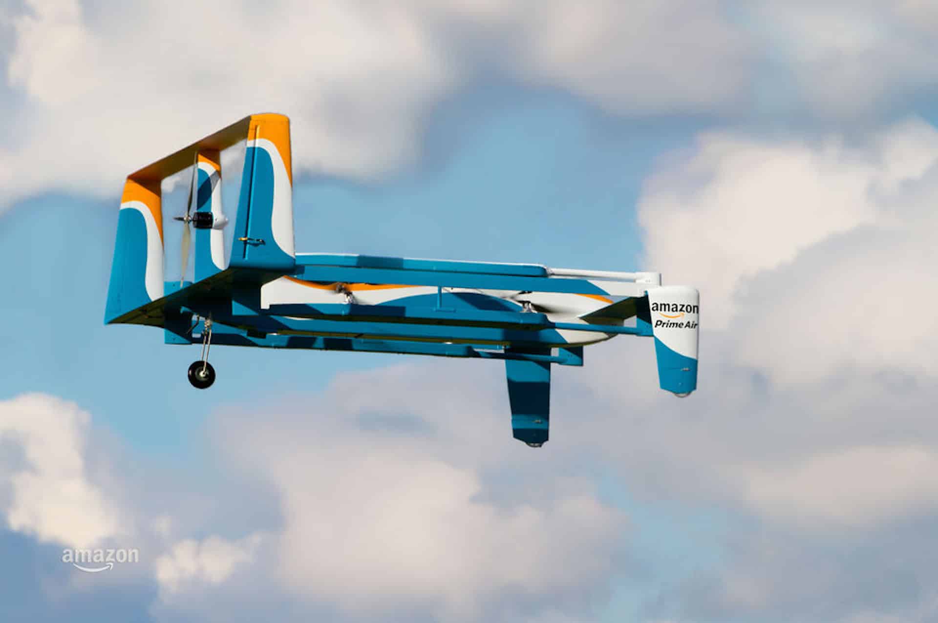 Aperçu d'un drone d'Amazon Prime Air.