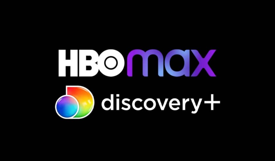 Les logos de HBO Max et Discovery+.