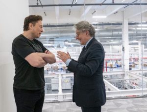 Aperçu de Thierry Breton et Elon Musk à Austin.
