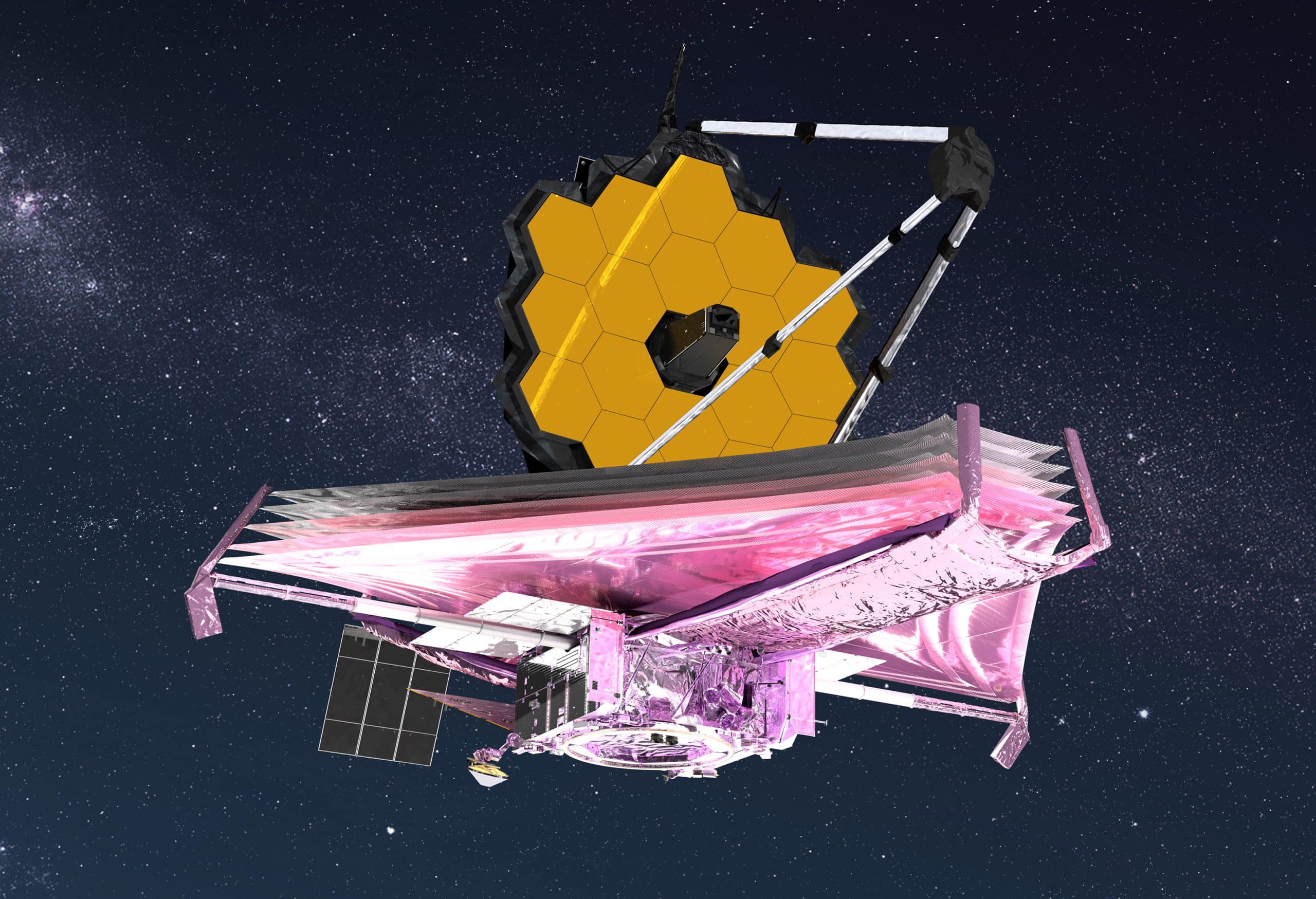 Le télescope spatial James-Webb.
