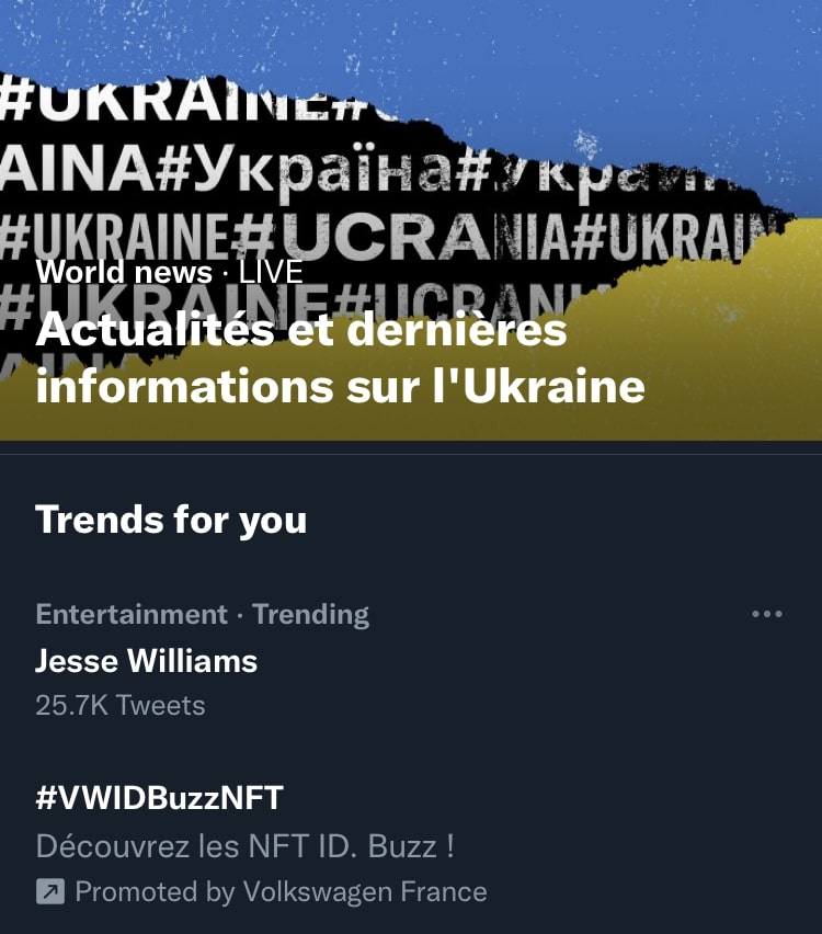 trending screenshots on sponsored Twitter