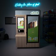 A Bolk machine lit in the dark