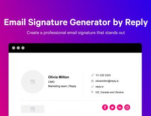illustration email signature generator de reply