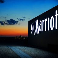 Devanture hôtel Marriott