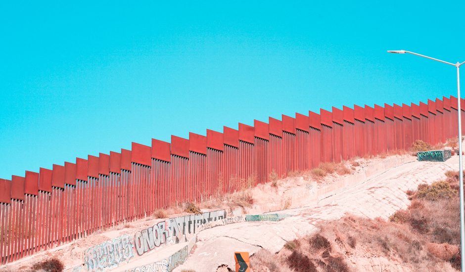 La frontière entre le Mexique et les États-Unis.