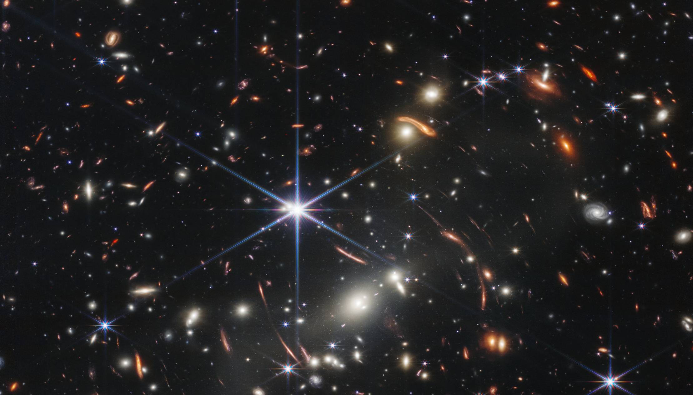 Image de l'univers profond capturée par le télescope James-Webb.