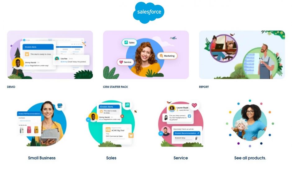 Page d’accueil Salesforce