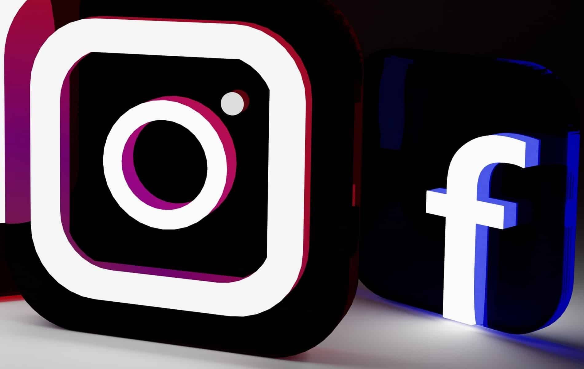Logo d'Instagram et de Facebook