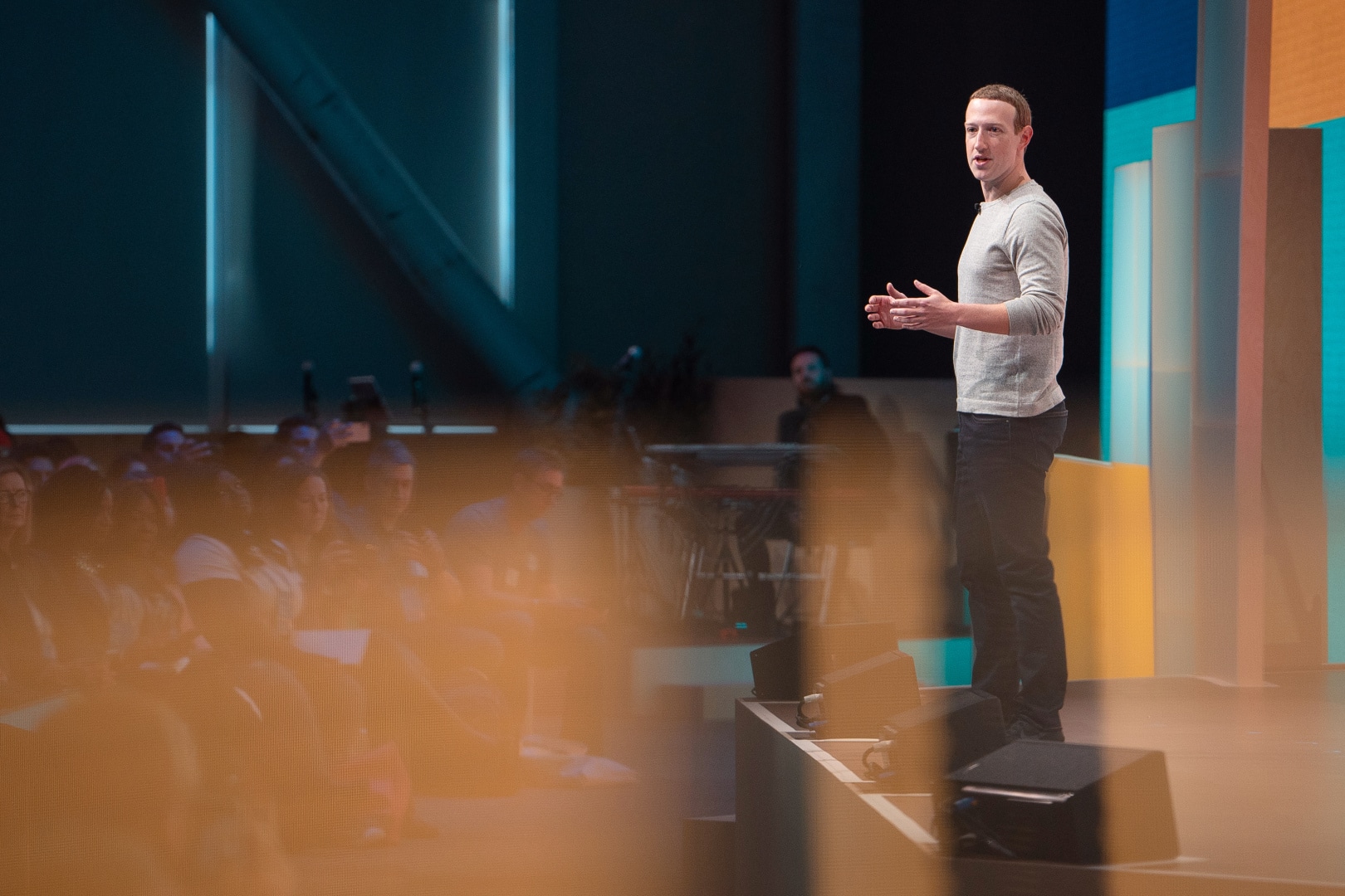 Mark Zuckerbeg lors d'une présentation