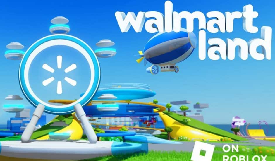 Image présentant le nouveau monde virtuel de Walmart, le Walmart Land.