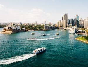 Vue aérienne de Sydney en Australie.
