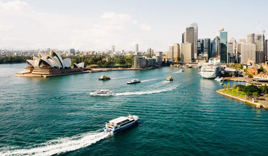 Vue aérienne de Sydney en Australie.