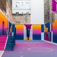 Un terrain de basket à Paris.