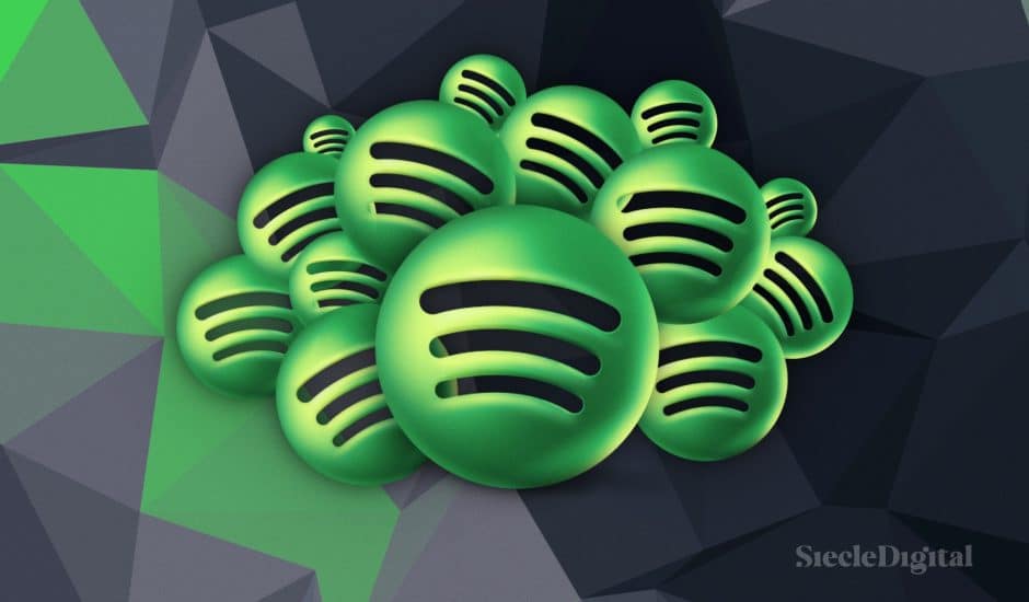 Logo Spotify sur fond noir
