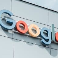 Logo de Google sur un bâtiment de la firme.