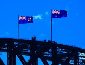 Des drapeaux australiens