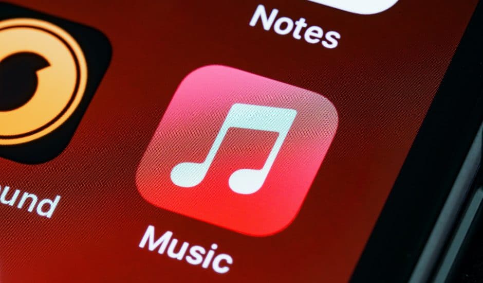 Logo d'Apple Music affiché sur un iPhone.
