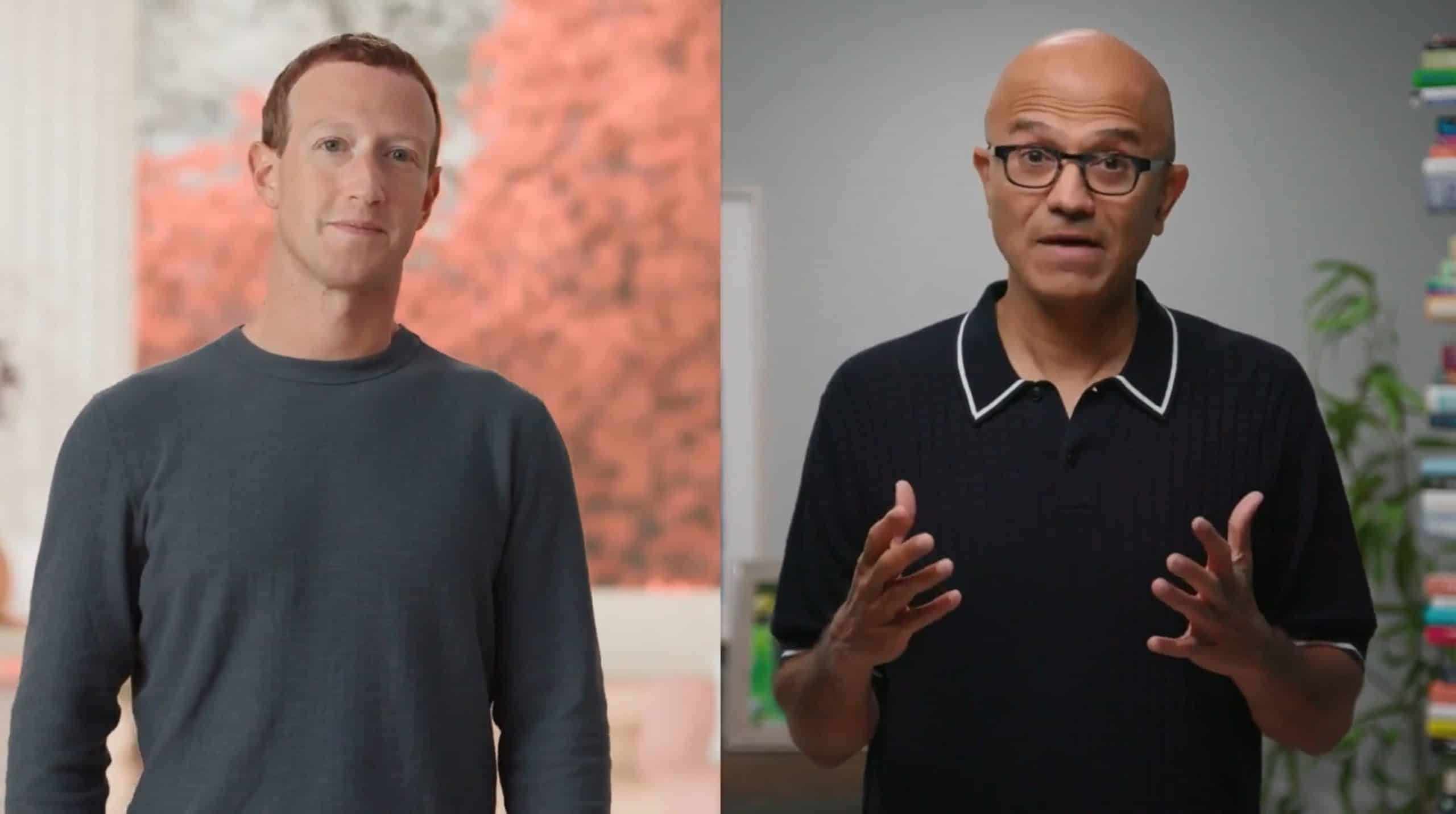 Mark Zuckerberg et Satya Nadella