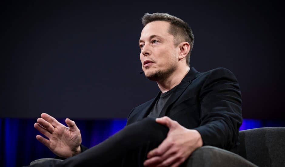 Elon Musk lors d'une conférence TED en 2017.
