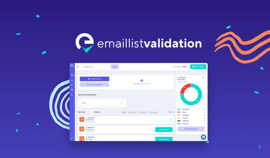 illustration plateforme email list validation