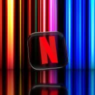 Image du logo de Netflix sur fond coloré.