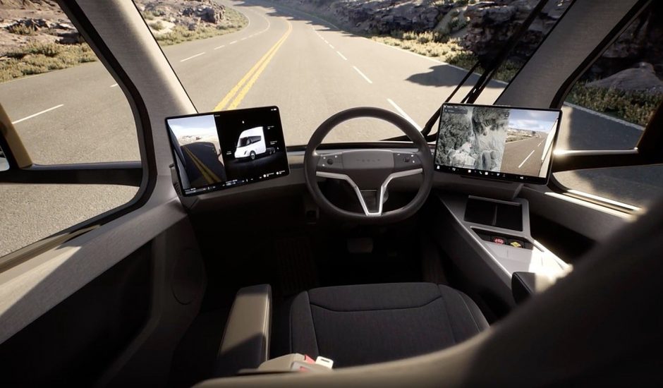 La cabine du Tesla Semi.